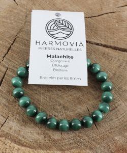 Bracelet Light Malachite AA - Perles 8mm, 1 pièce